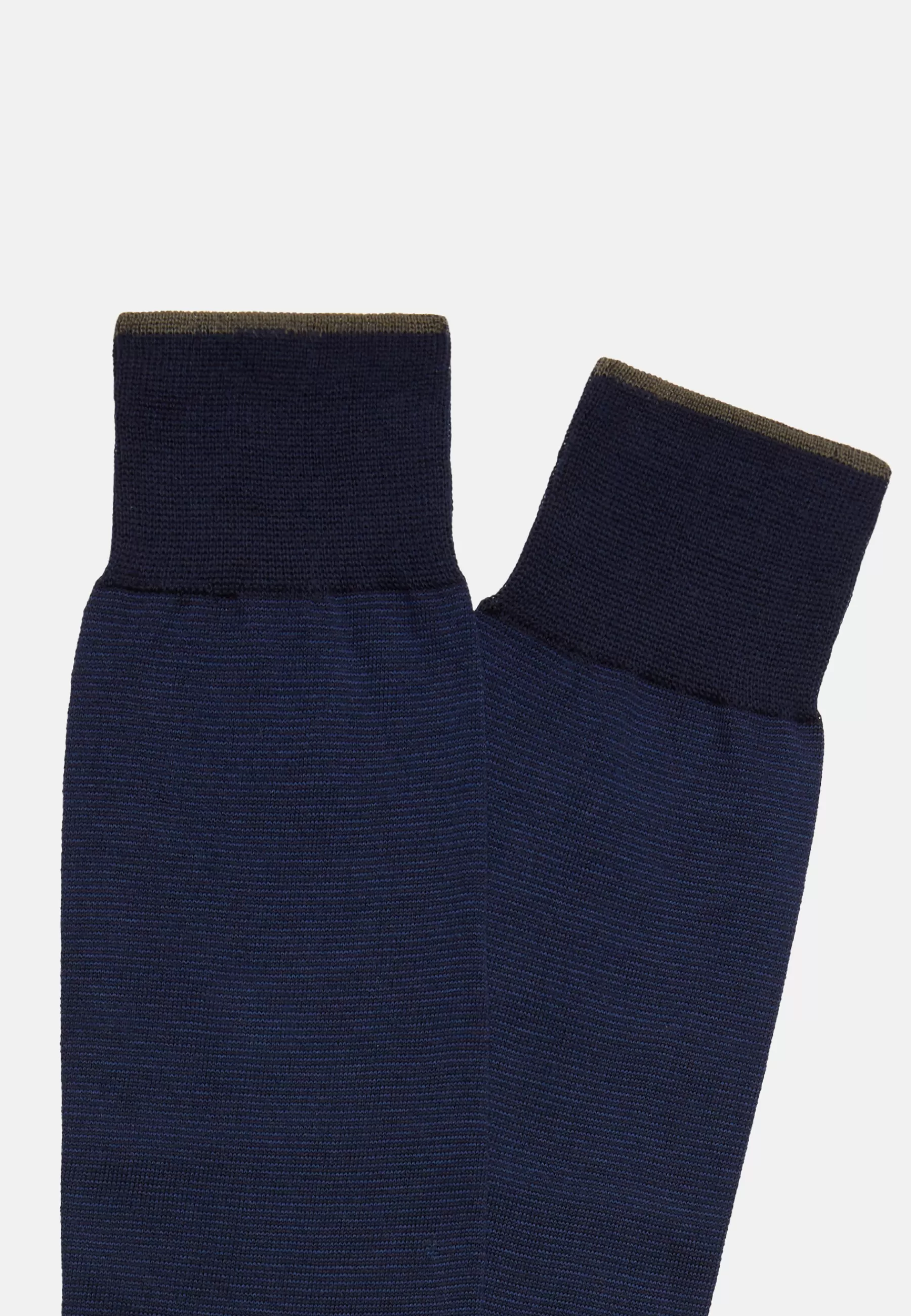 Socks^Boggi Milano Striped Cotton Socks Navy blue