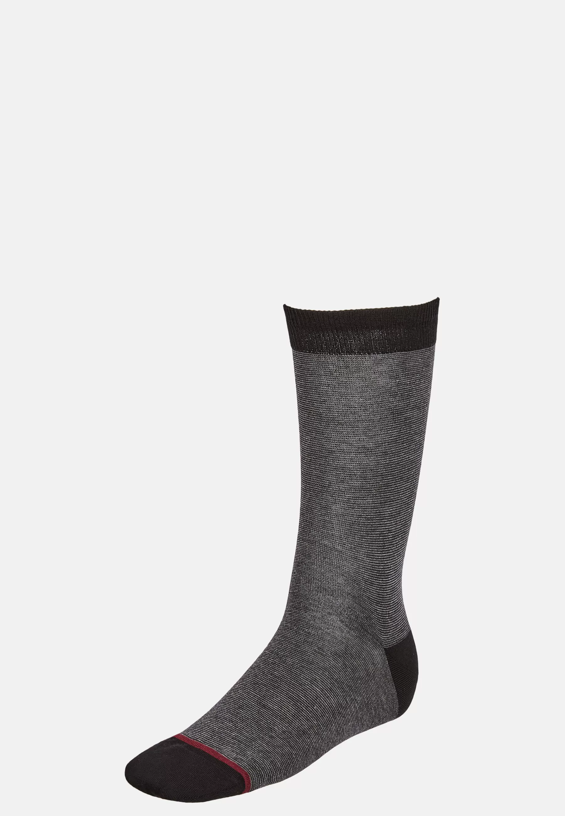 Socks^Boggi Milano Striped Cotton Socks Grey