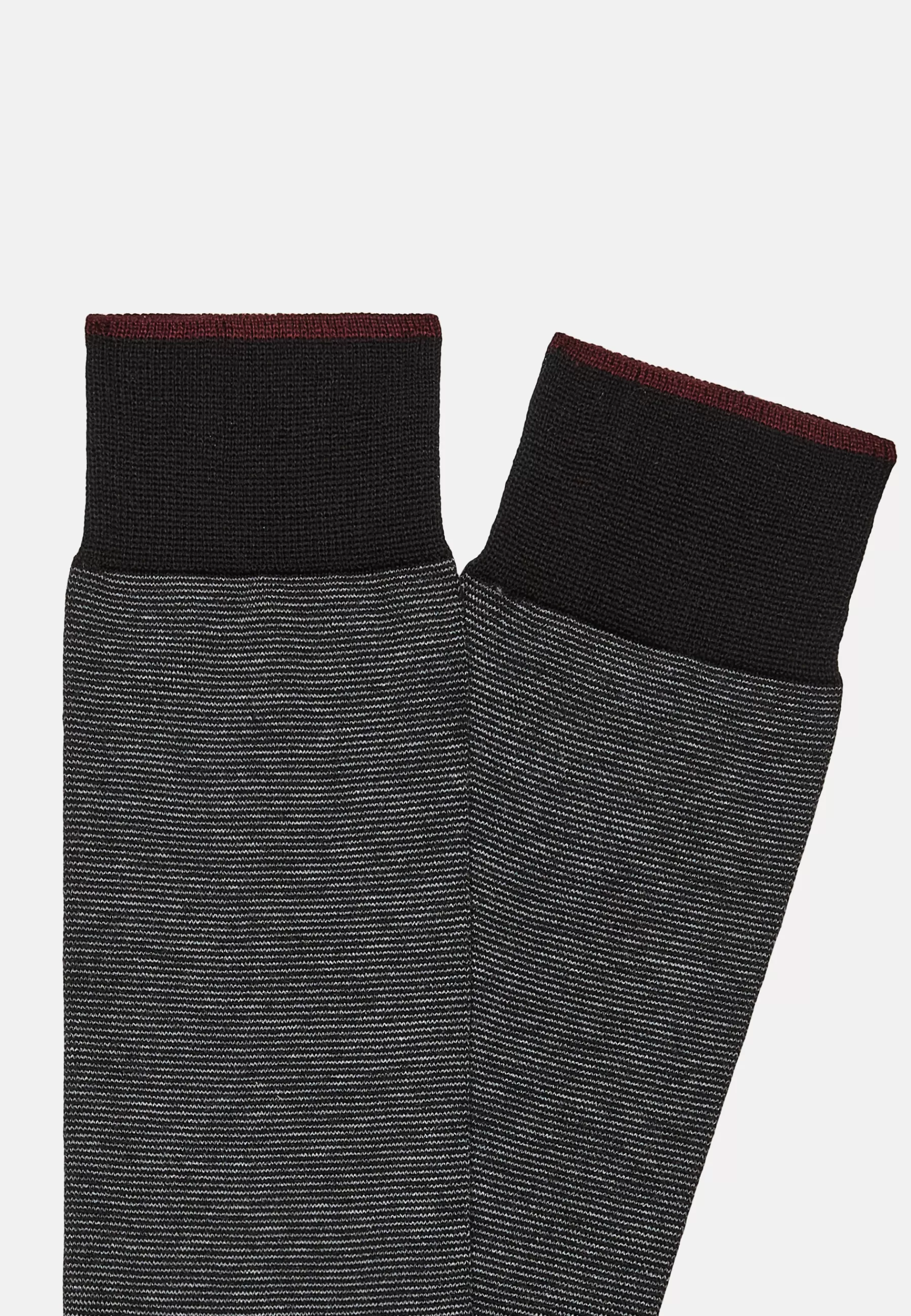 Socks^Boggi Milano Striped Cotton Socks Grey