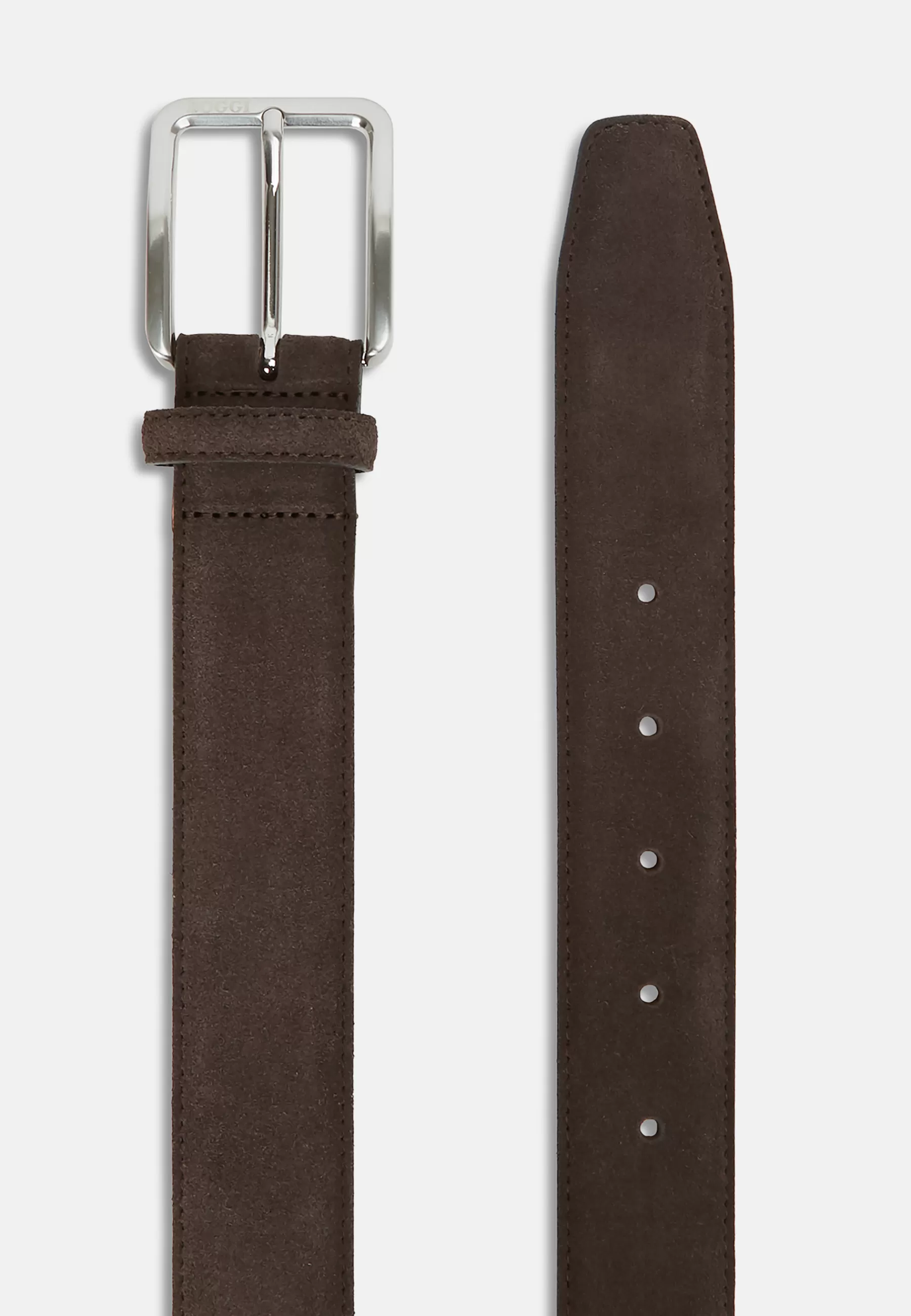 Belts^Boggi Milano Suede Belt Dark brown