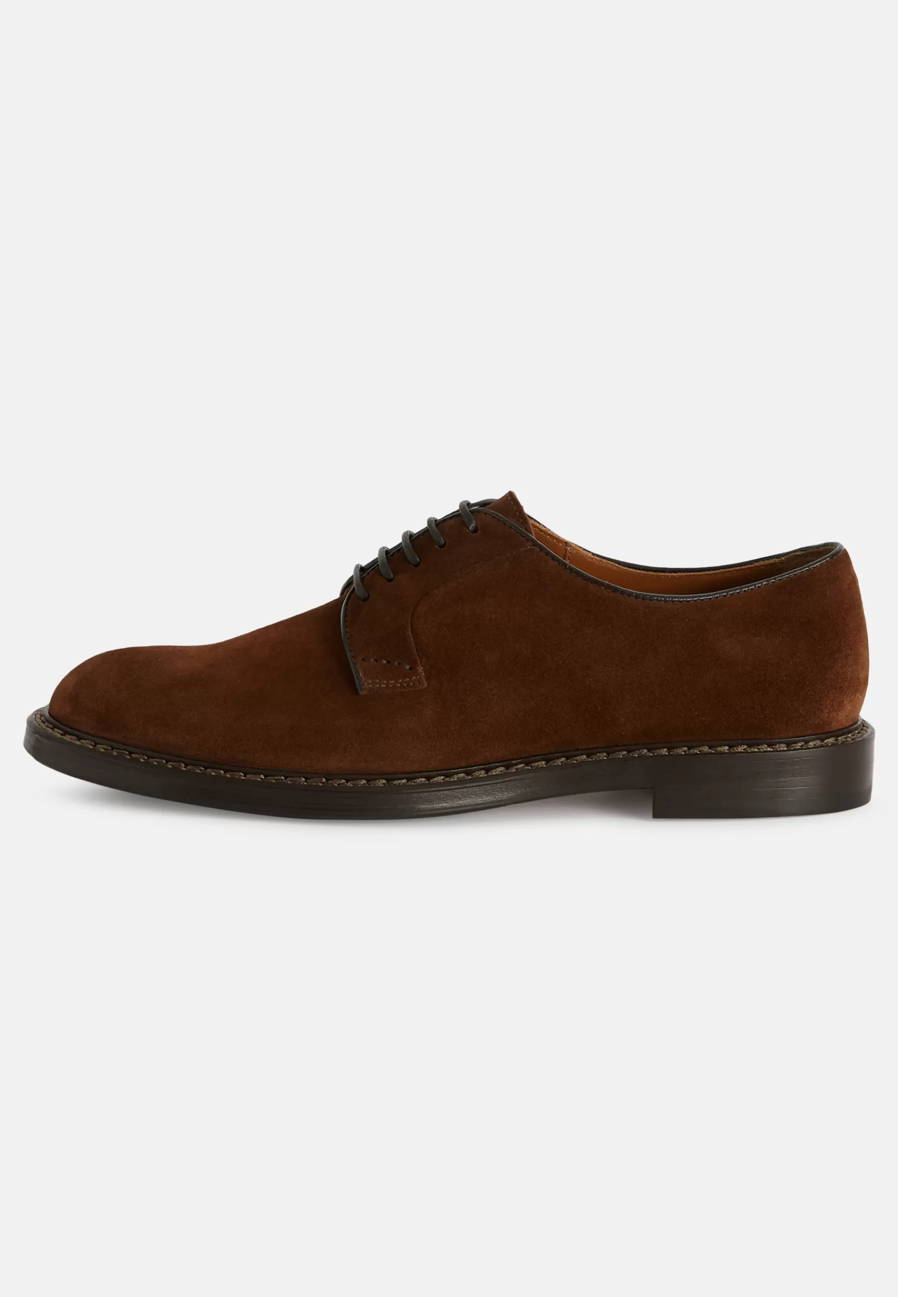 Classic^Boggi Milano Suede Derby Shoes Brown