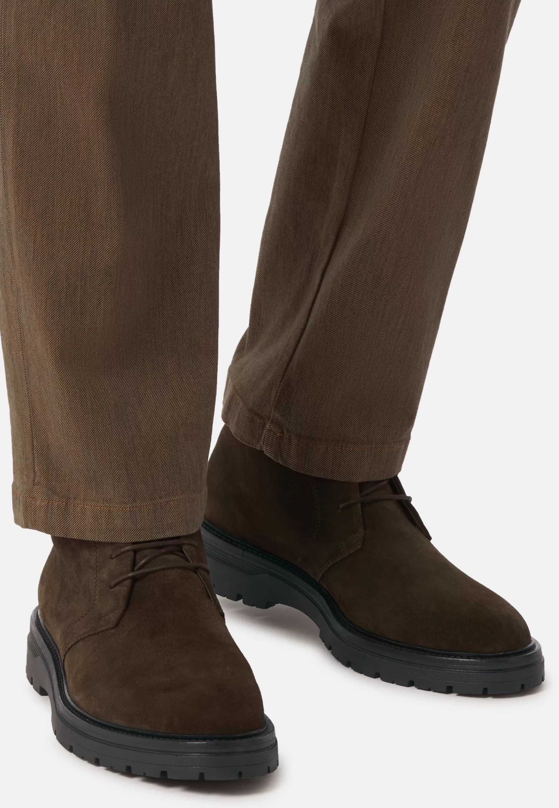 Boots^Boggi Milano Suede Leather Ankle Boots Brown