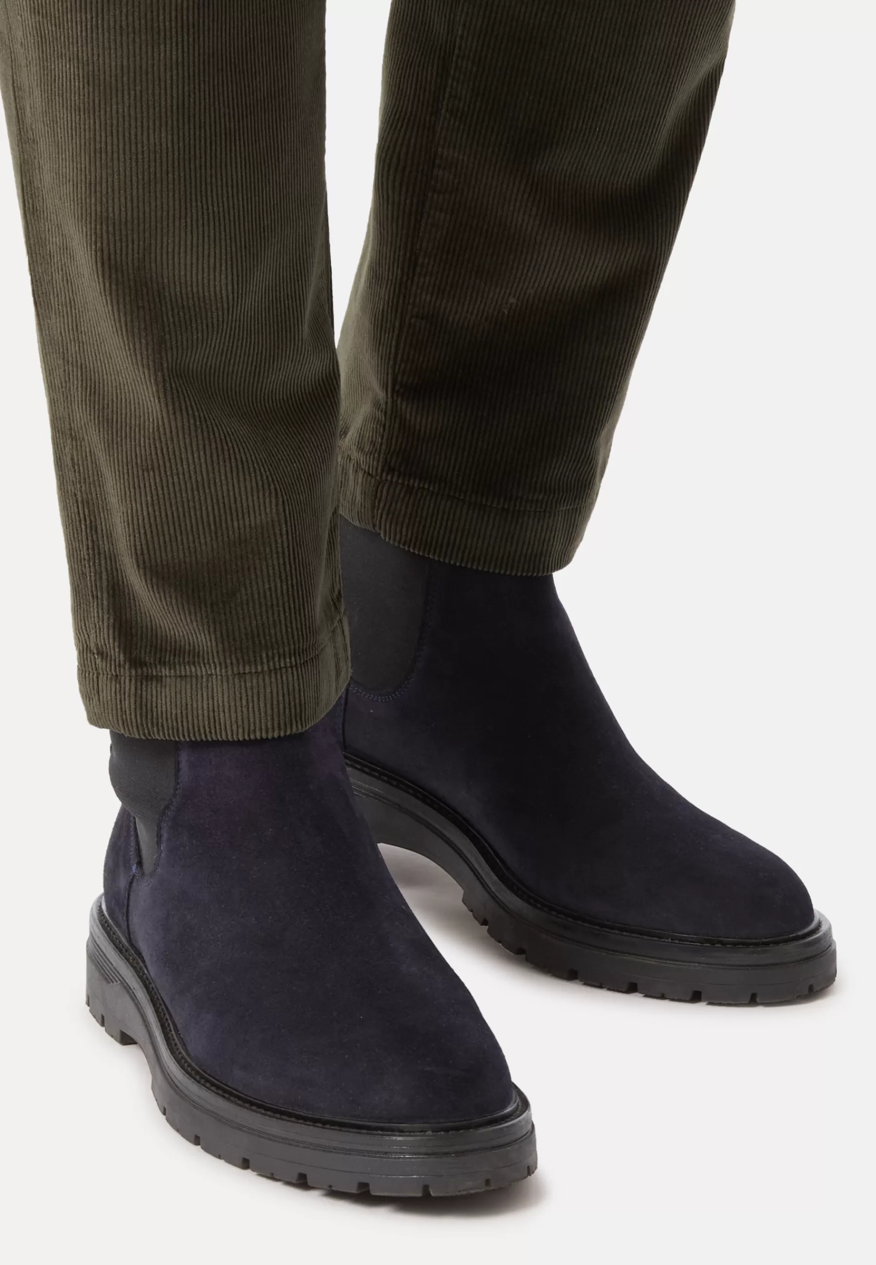 Boots^Boggi Milano Suede Leather Ankle Boots Navy blue