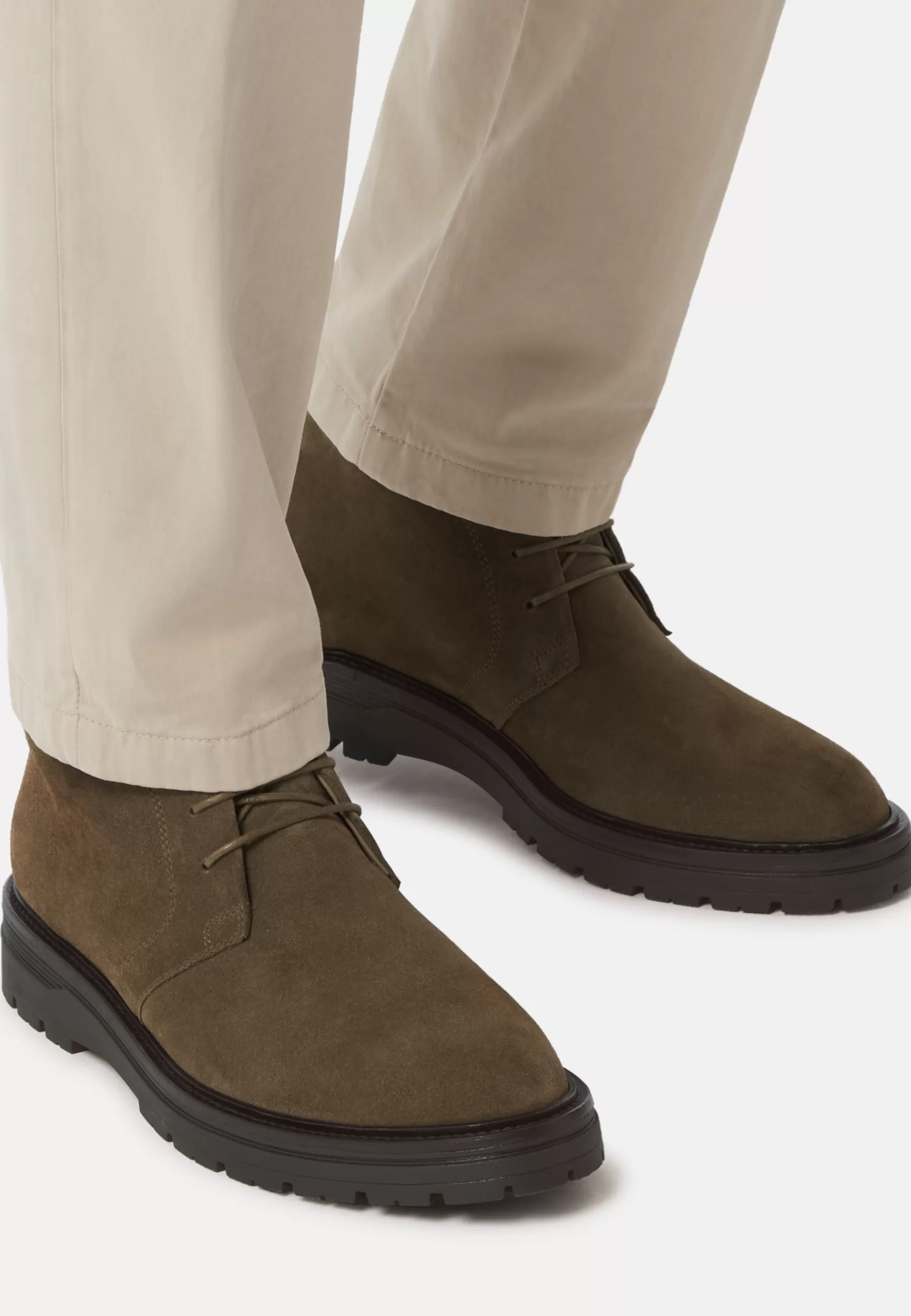 Boots^Boggi Milano Suede Leather Ankle Boots Taupe