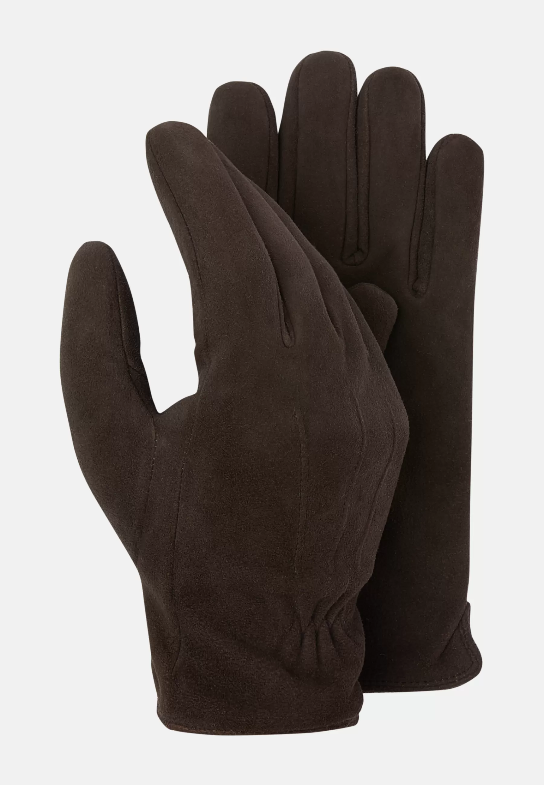 Gloves^Boggi Milano Suede Leather Gloves Brown