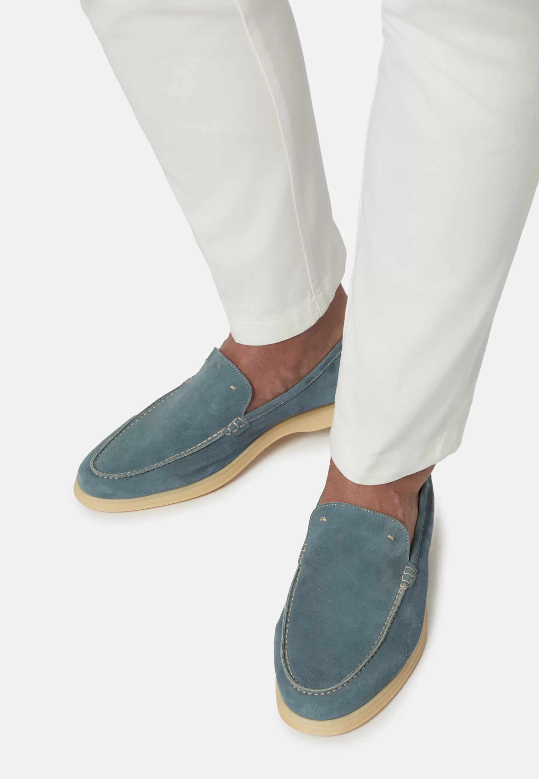 Loafers^Boggi Milano Suede Loafers Light Blue