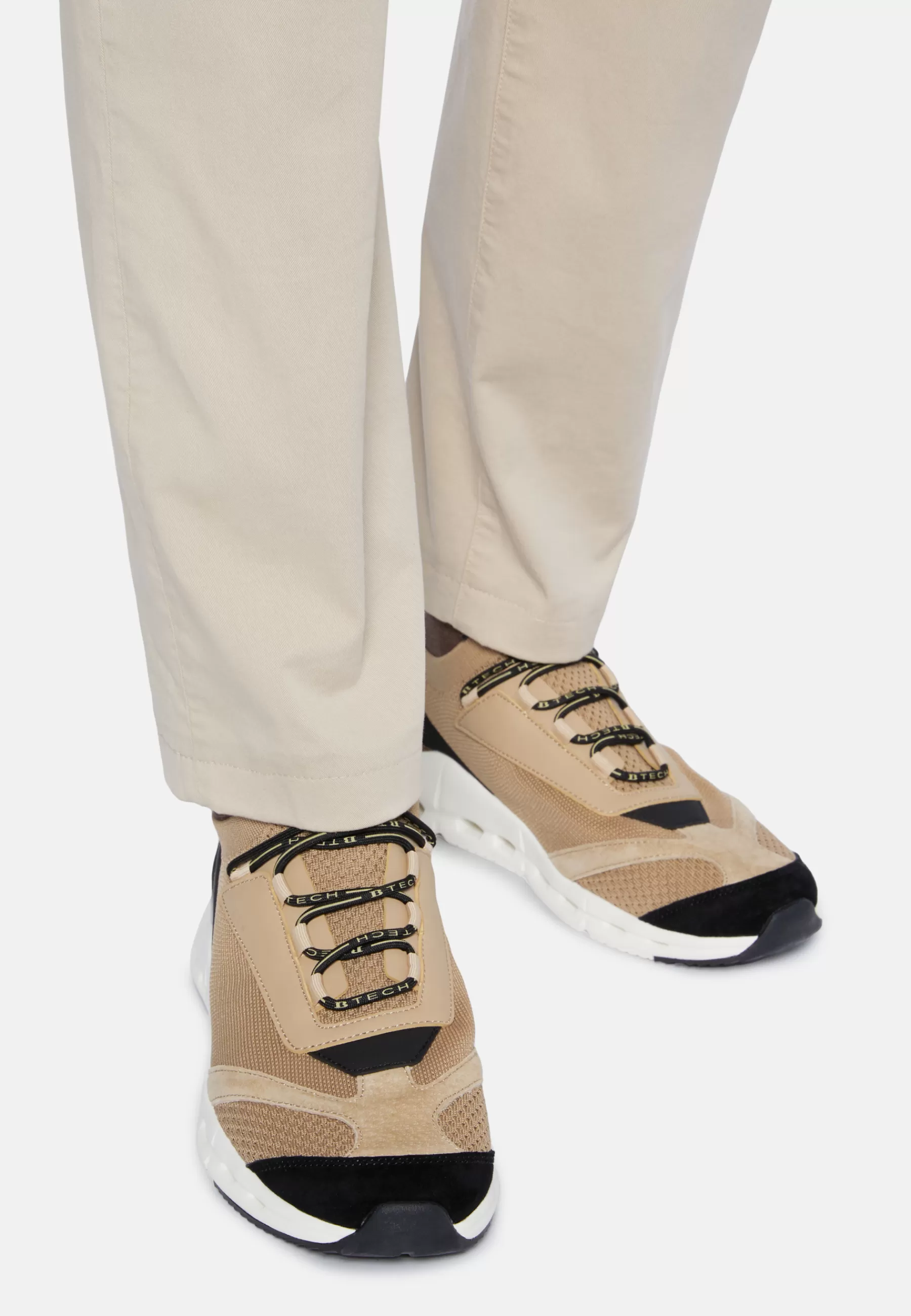 Sneakers^Boggi Milano Tech Sneakers In Jersey Beige