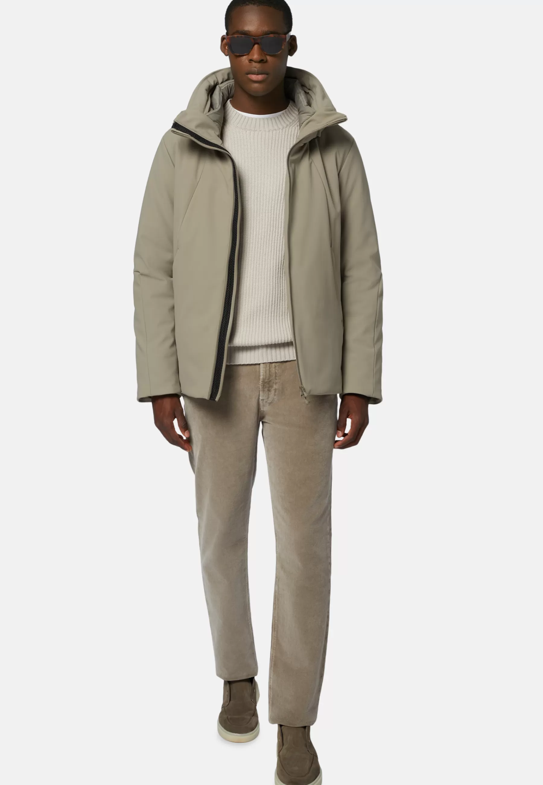 Outerwear^Boggi Milano Technical Fabric Padded Block Jacket Sand