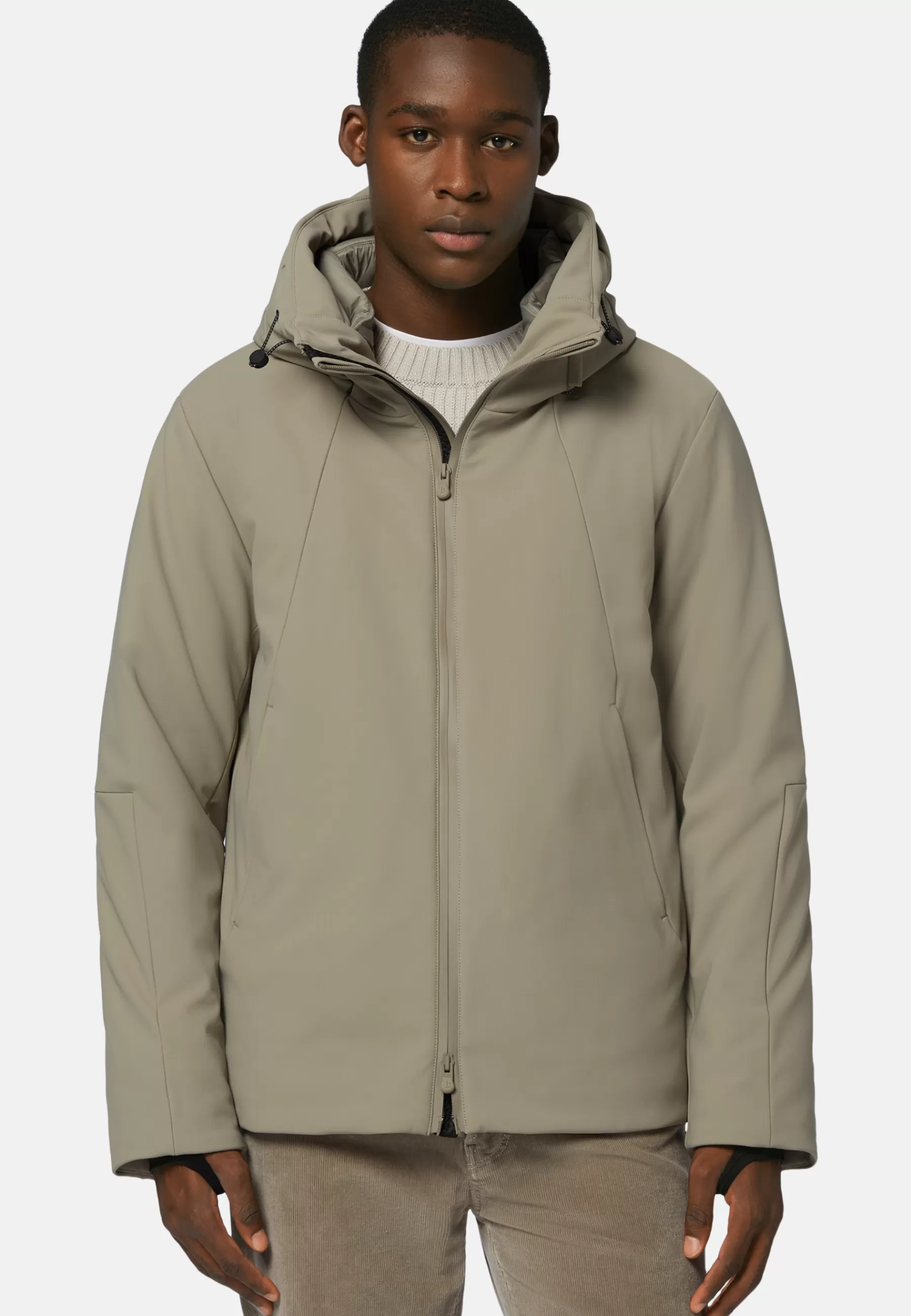 Outerwear^Boggi Milano Technical Fabric Padded Block Jacket Sand