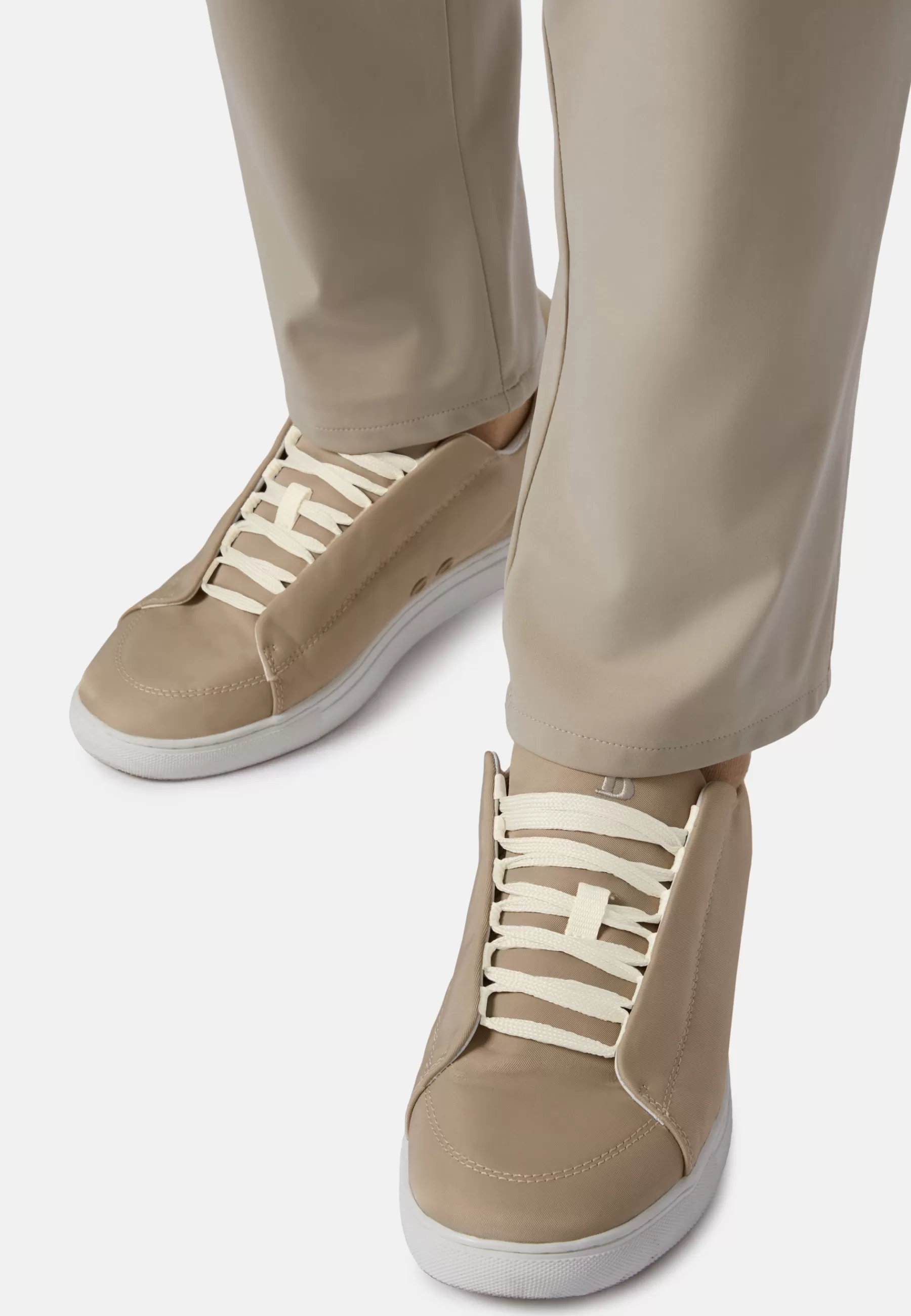 Sneakers^Boggi Milano Trainers in Coloured Technical Fabric Taupe