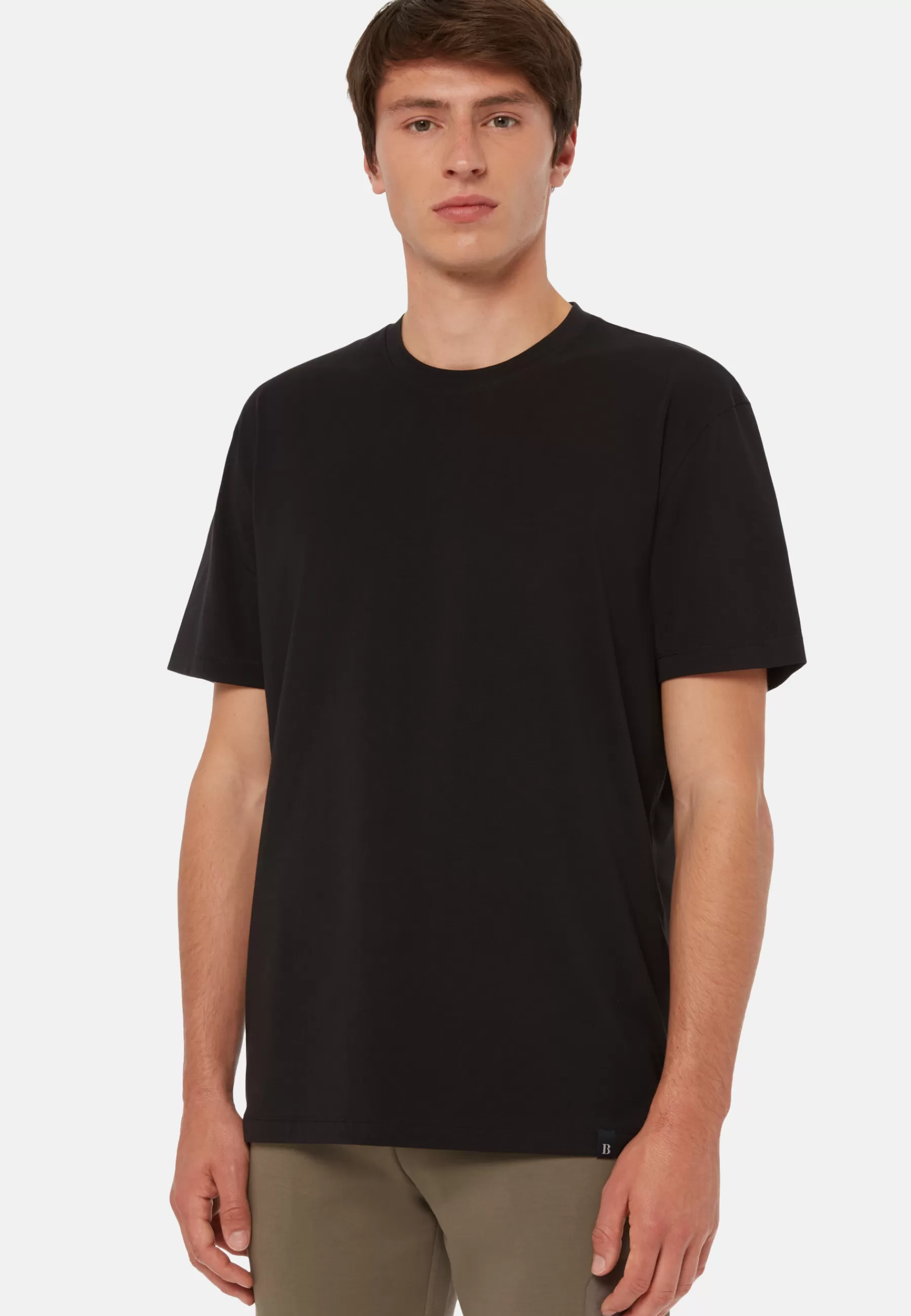 T-Shirts^Boggi Milano T-Shirt In Stretch Supima Cotton Black