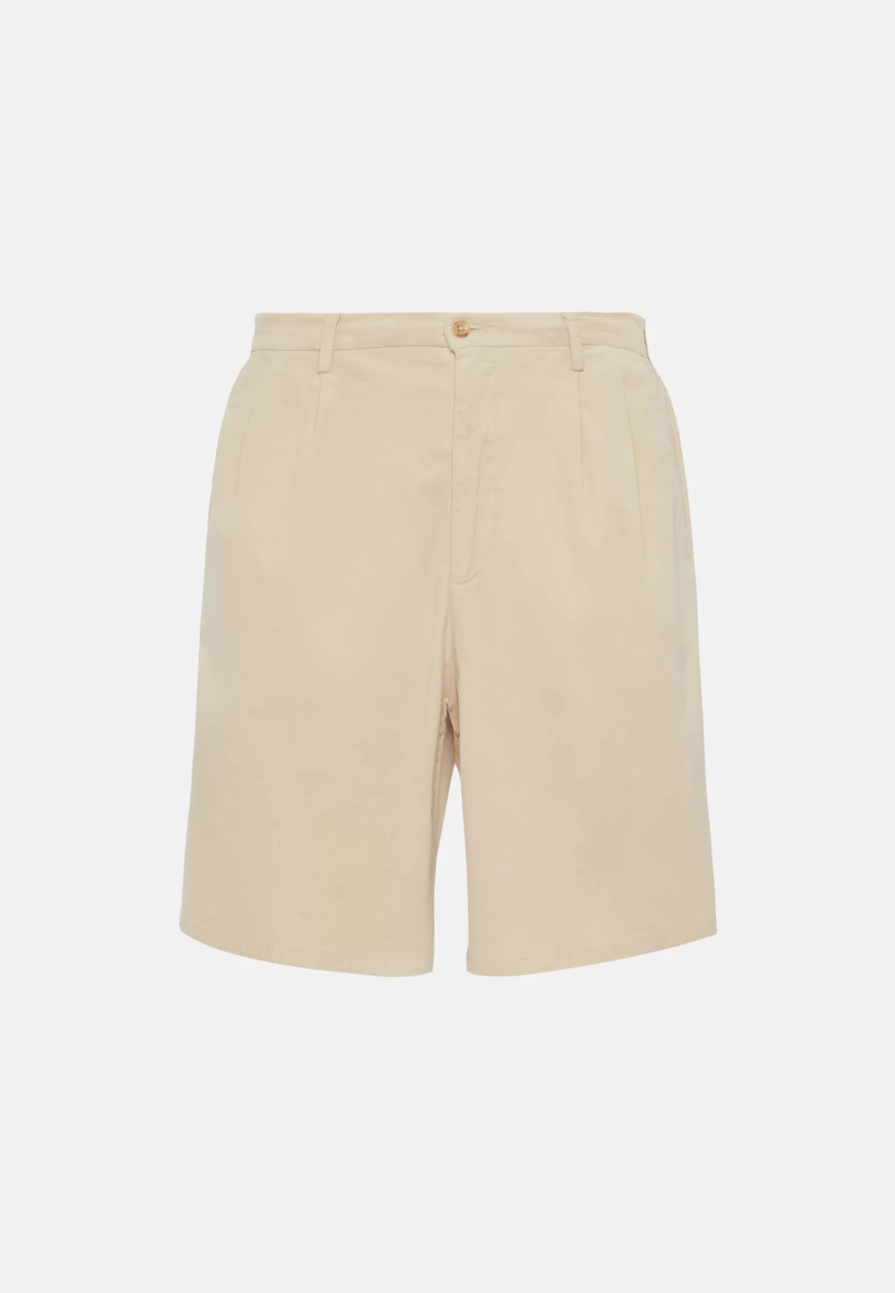 Bermuda^Boggi Milano Ultra Light Cotton Velour Bermuda Shorts Beige