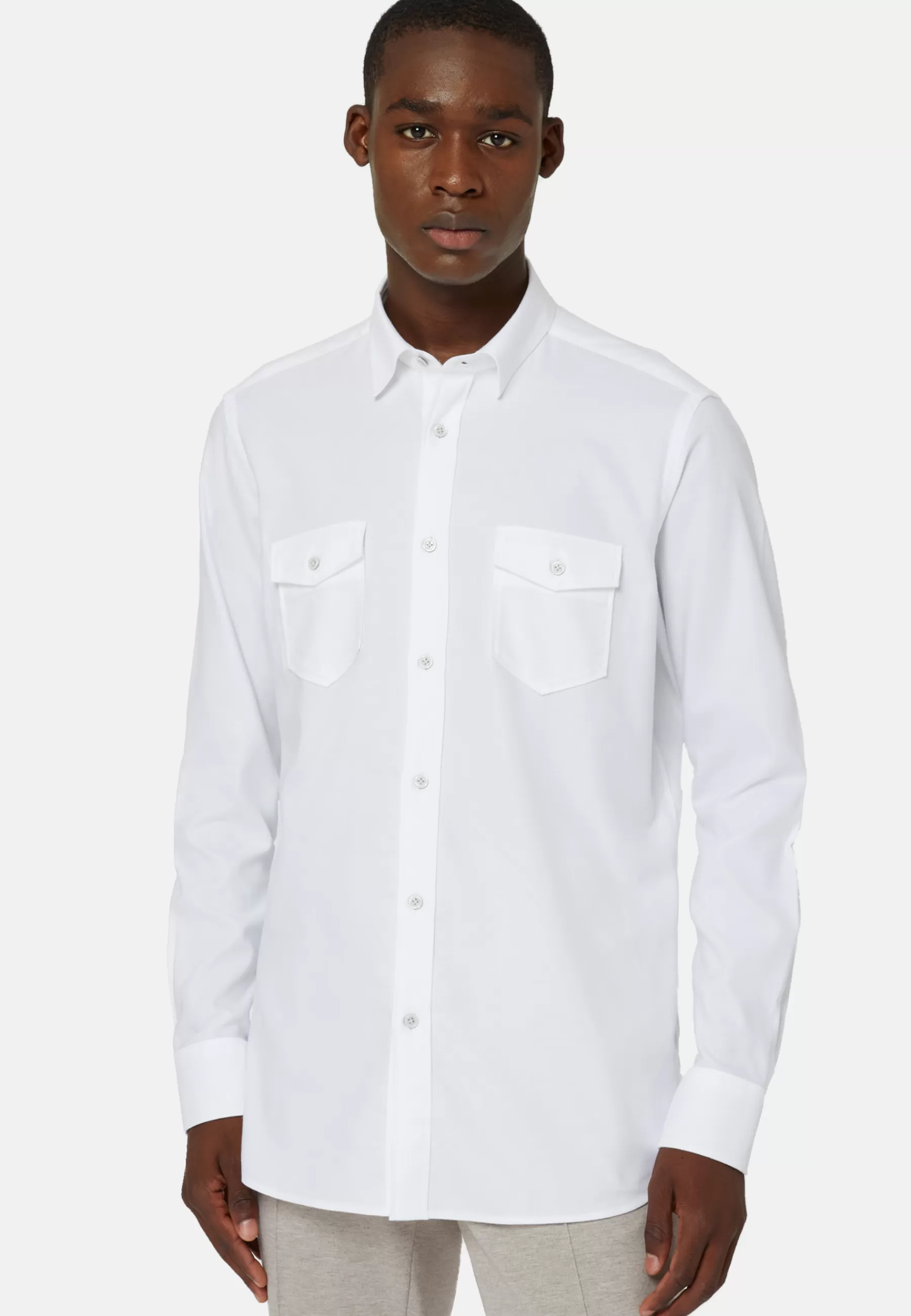 Casual Shirts^Boggi Milano Cotton Tencel Shirt Regular Fit White