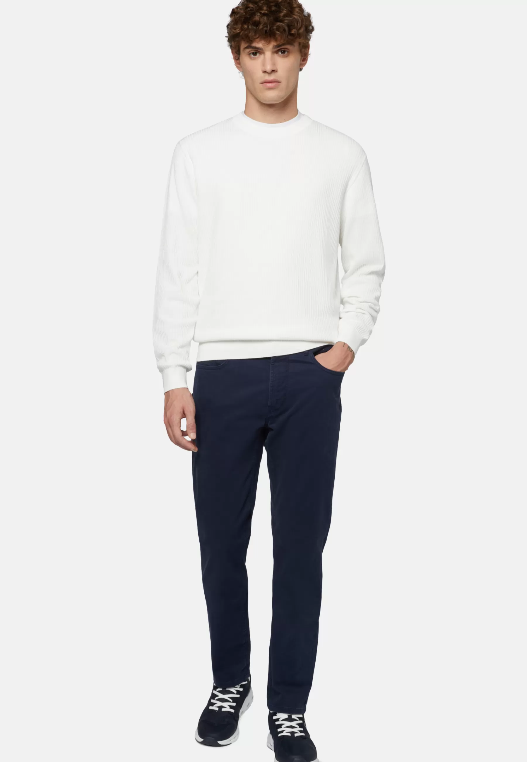 Knitwear^Boggi Milano Crew Neck Cotton Jumper White