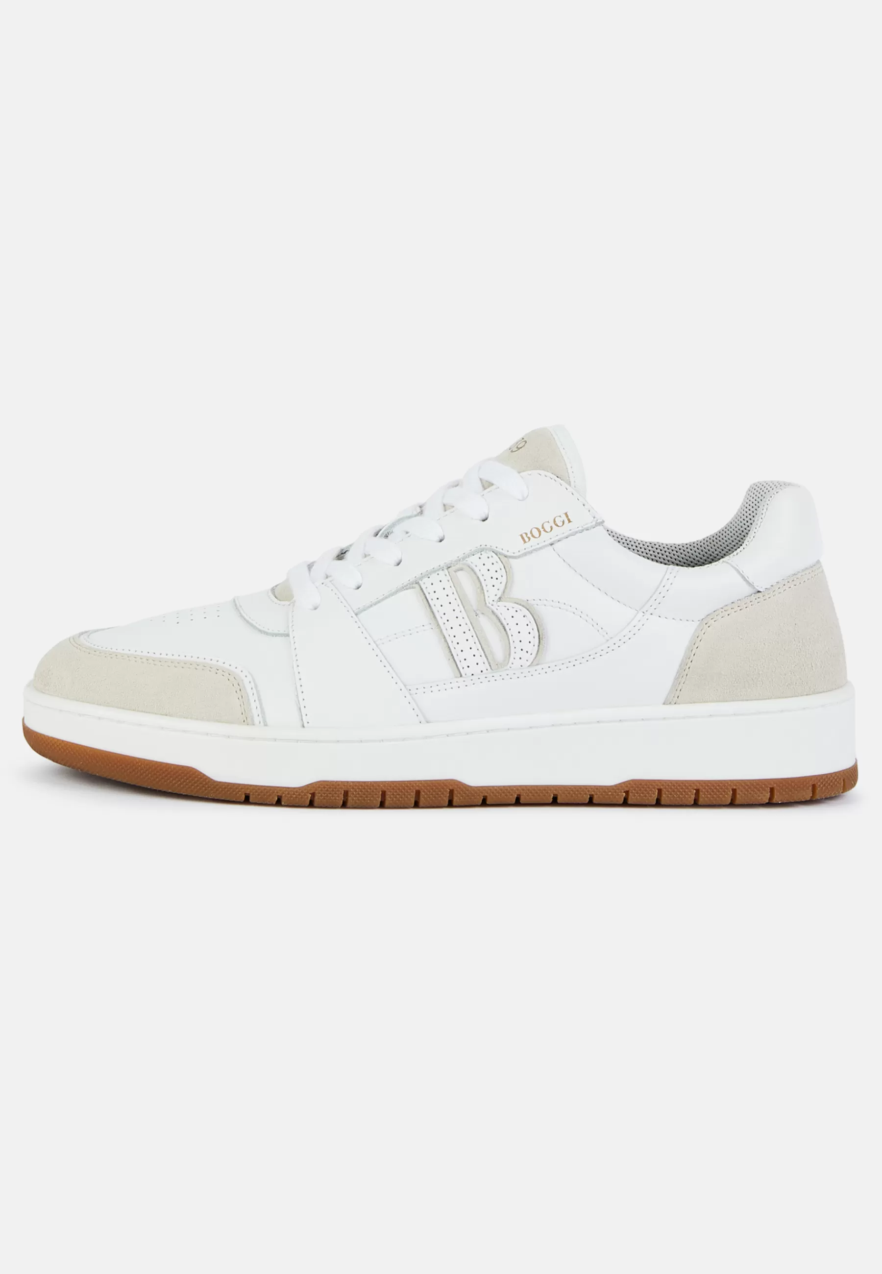 Sneakers^Boggi Milano Leather Trainers With Large Logo White