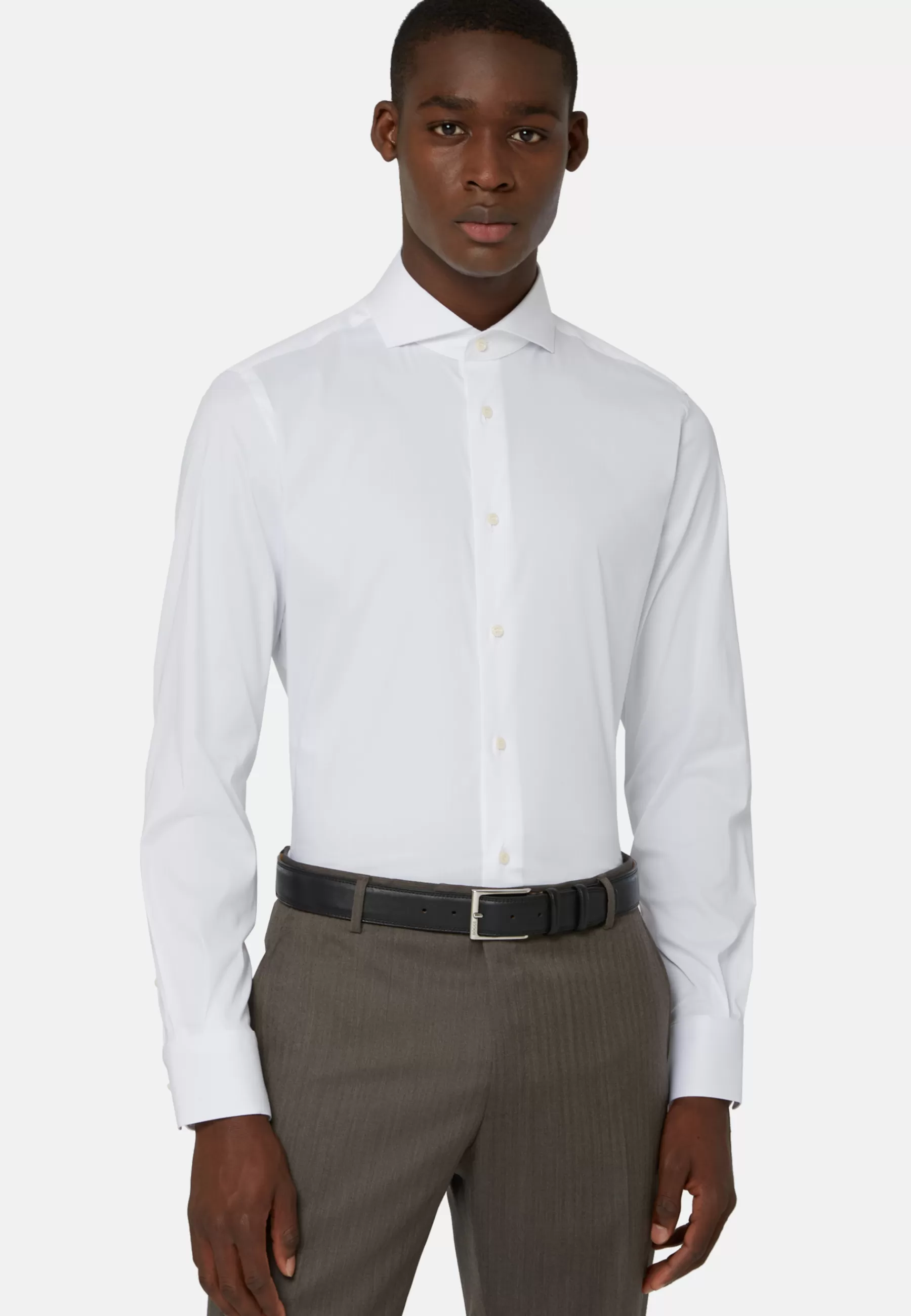 Dress Shirts^Boggi Milano Stretch Cotton/Nylon Shirt Slim White