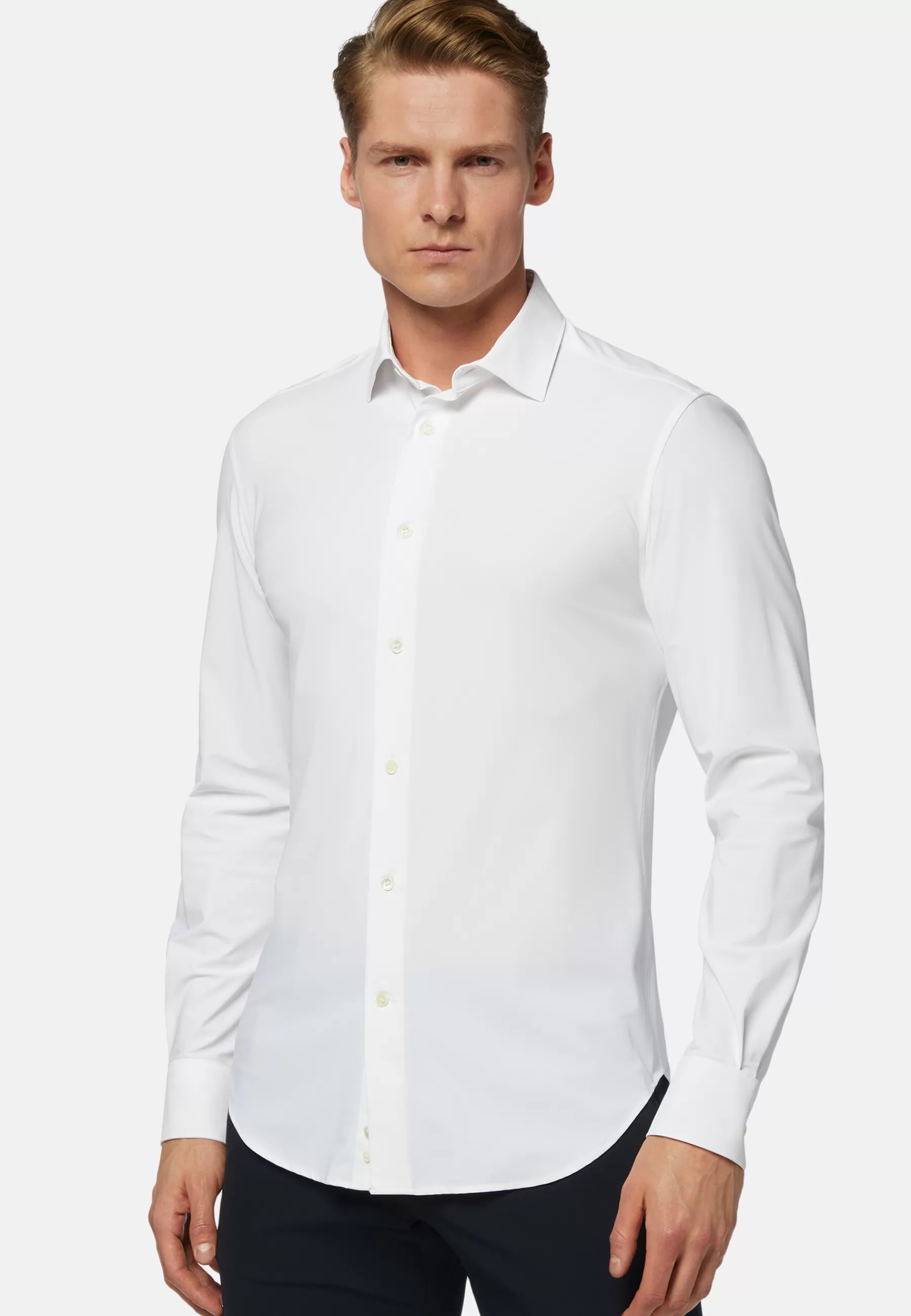 Dress Shirts | Must-Have^Boggi Milano Stretch Nylon Slim Fit Shirt White