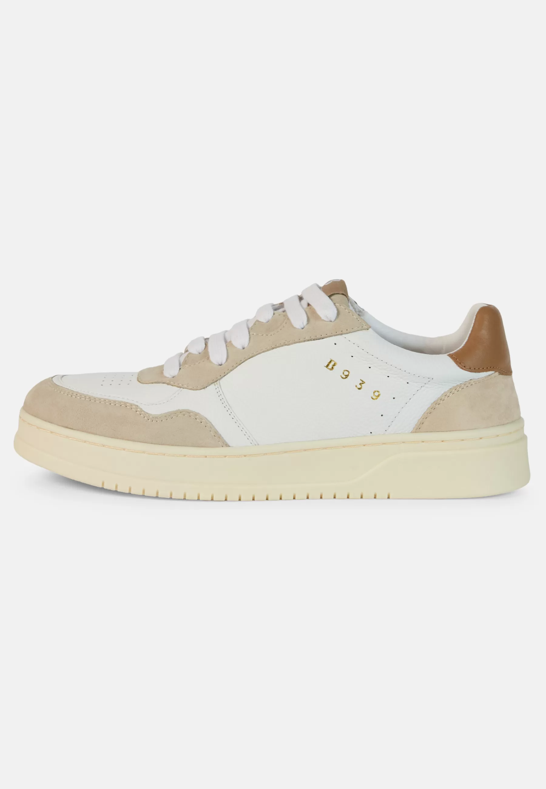 Sneakers^Boggi Milano Tumbled Leather Trainers White