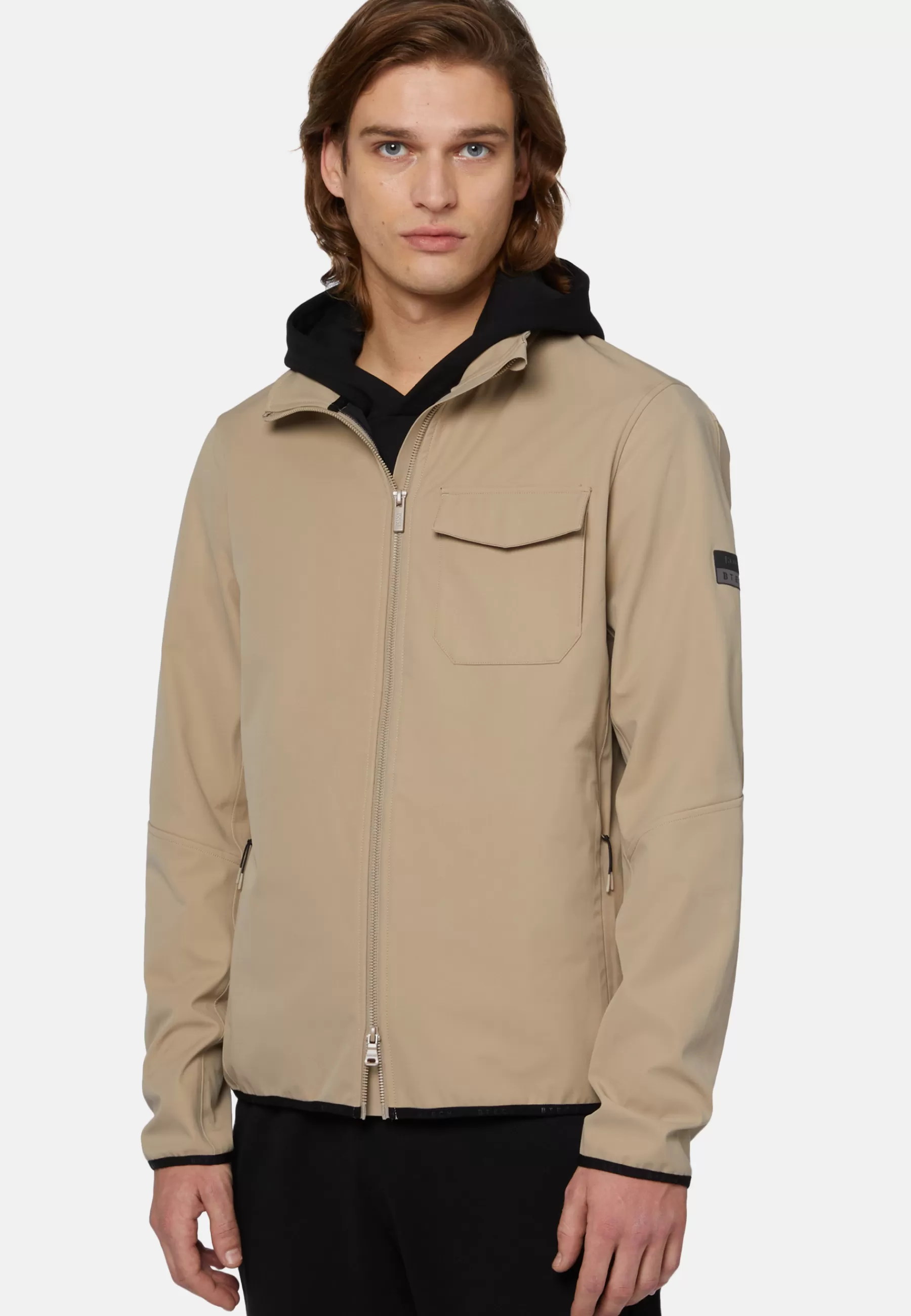 Outerwear^Boggi Milano Windbreaker Jacket In Recycled Technical Fabric Beige