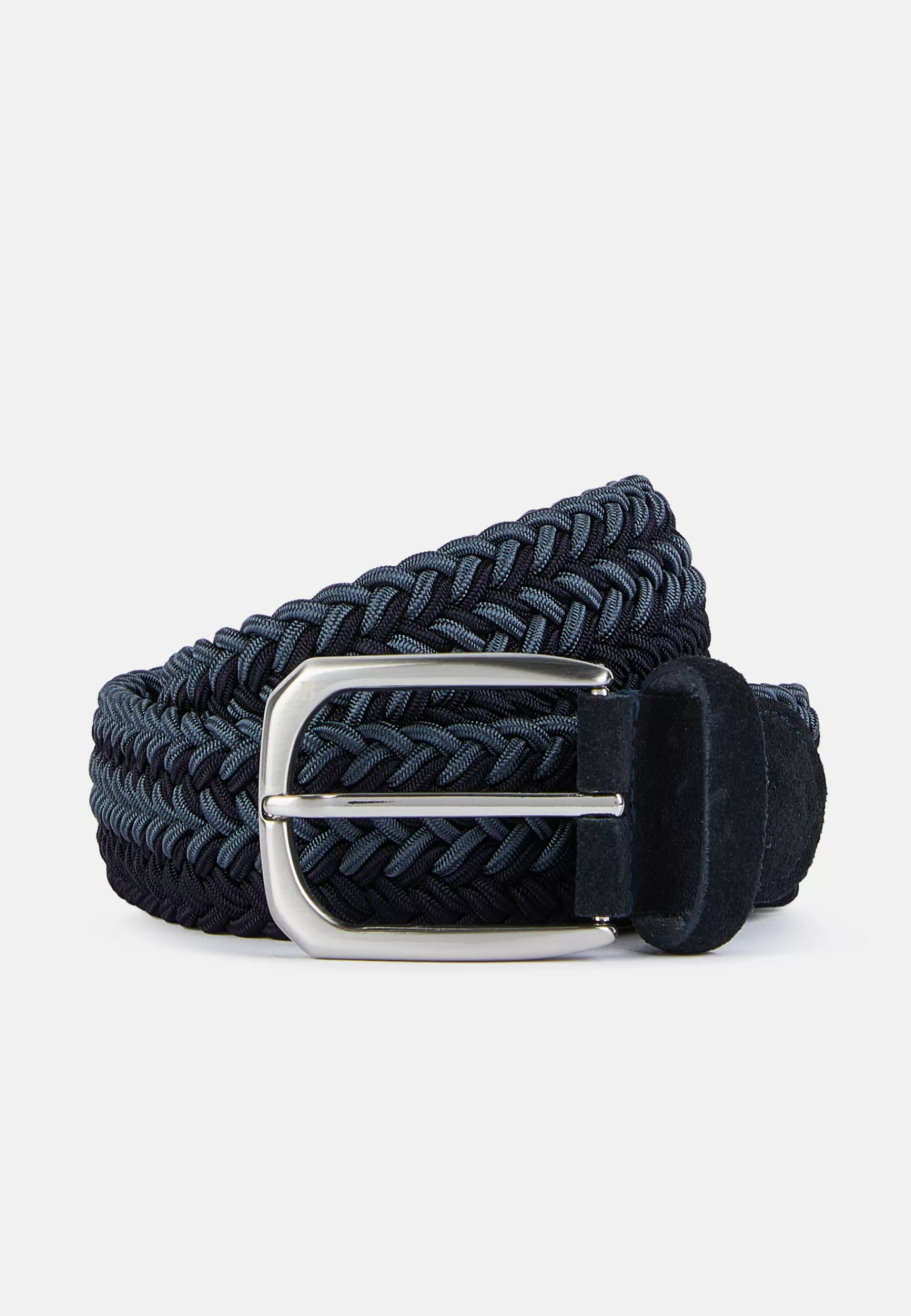 Belts^Boggi Milano Woven Elastic Belt Navy blue