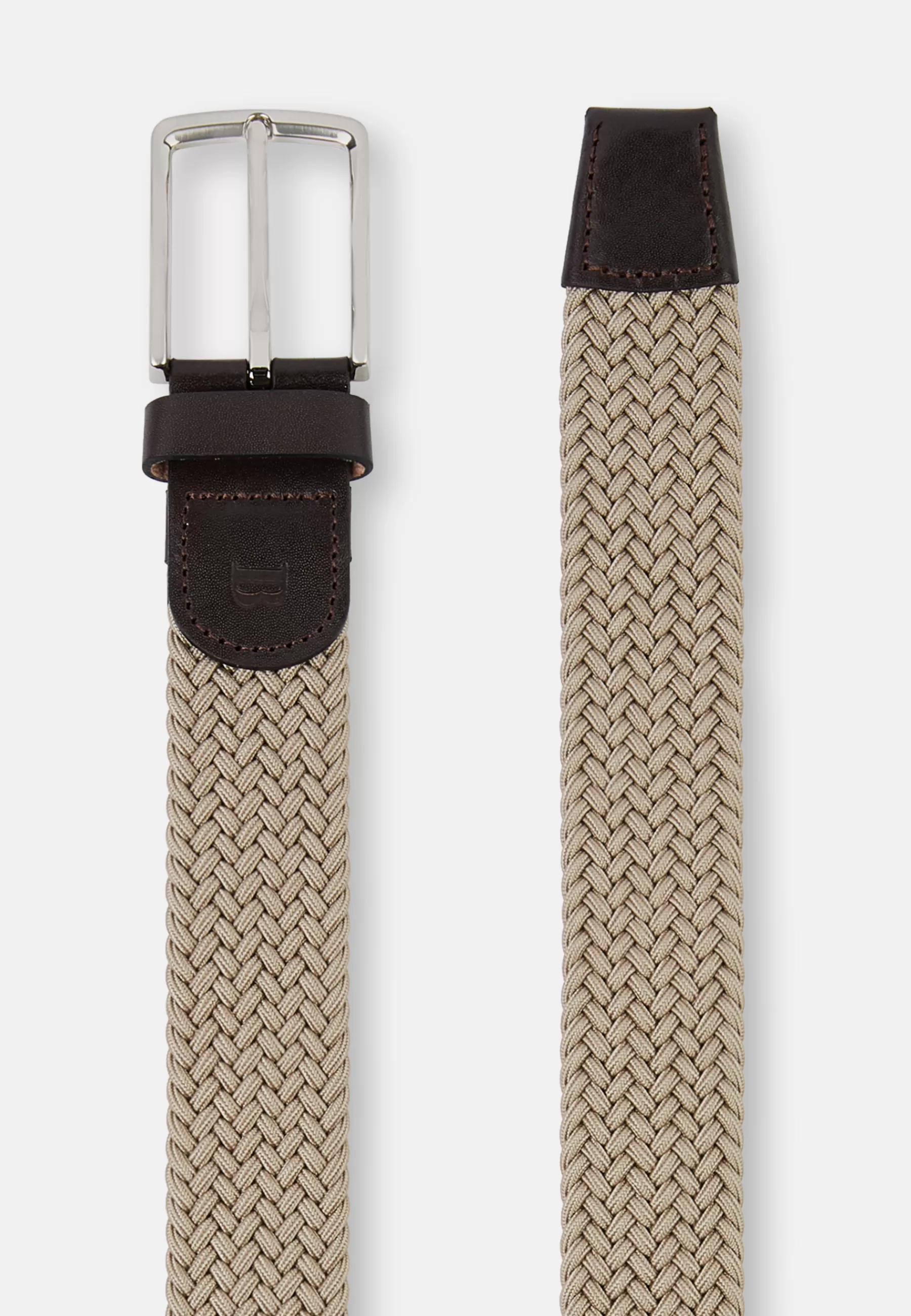 Belts^Boggi Milano Woven Elastic Belt Beige