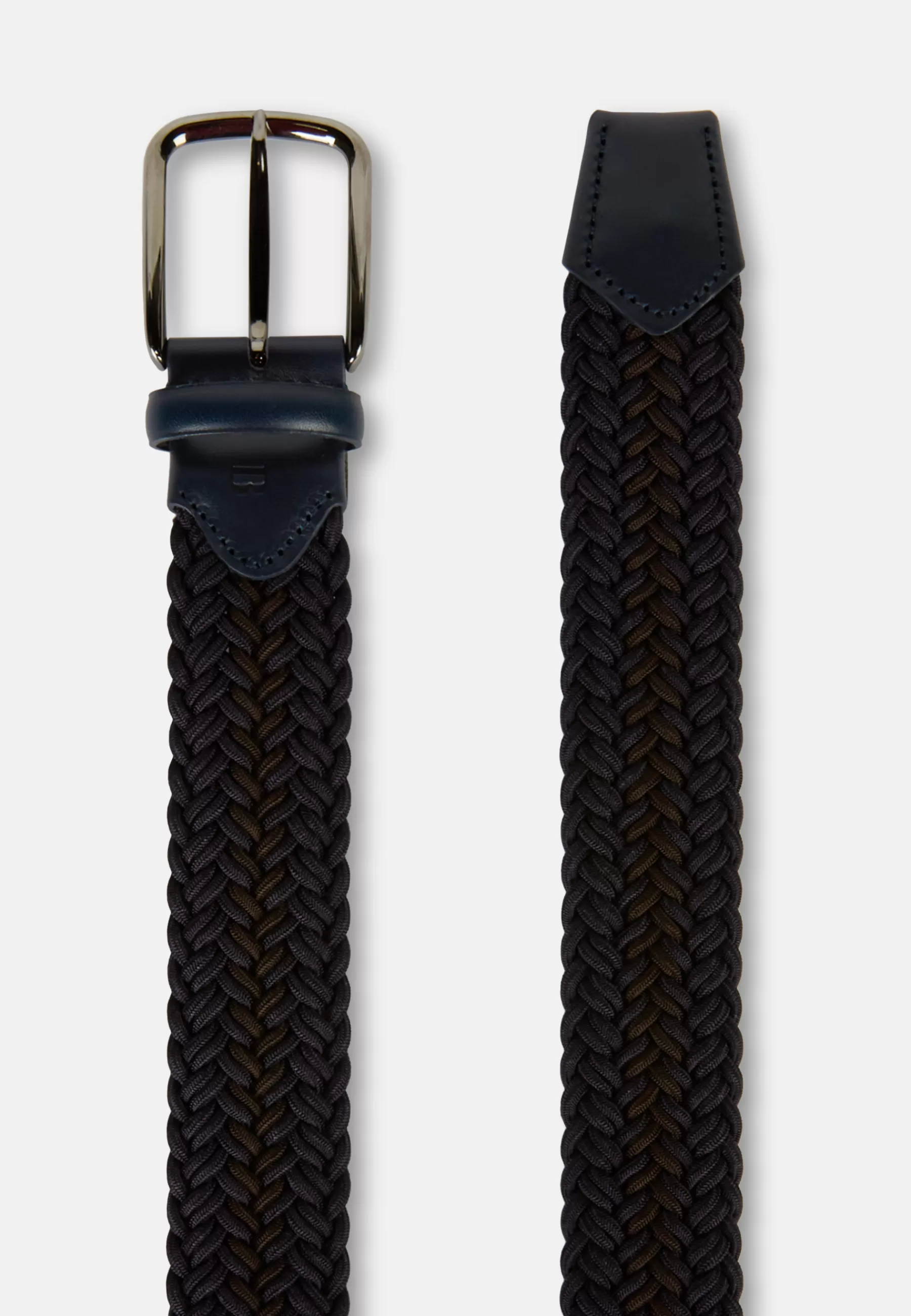 Belts^Boggi Milano Woven Elasticated Belt In Viscose Navy blue