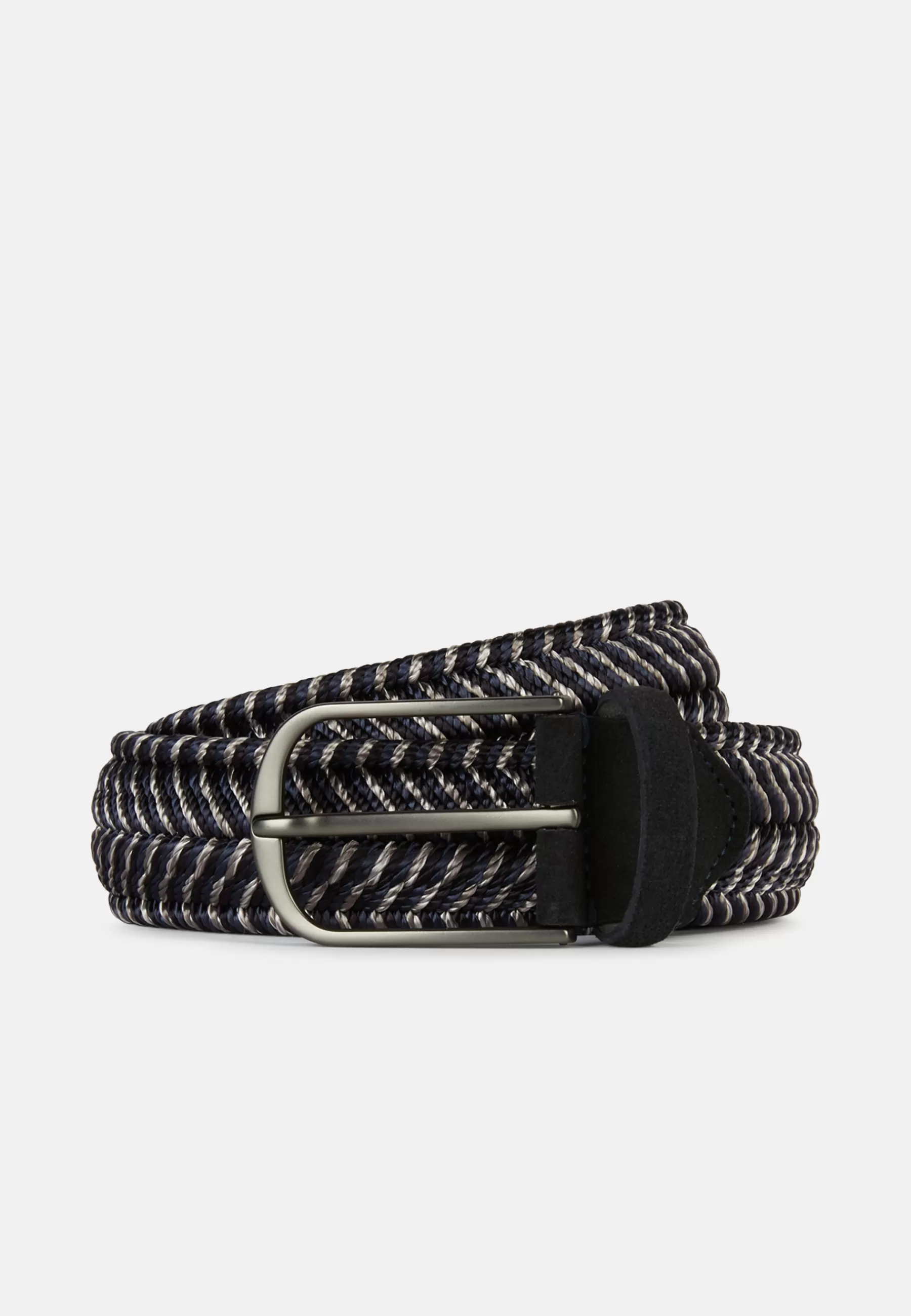 Belts^Boggi Milano Woven Elasticated Belt In Viscose Navy blue