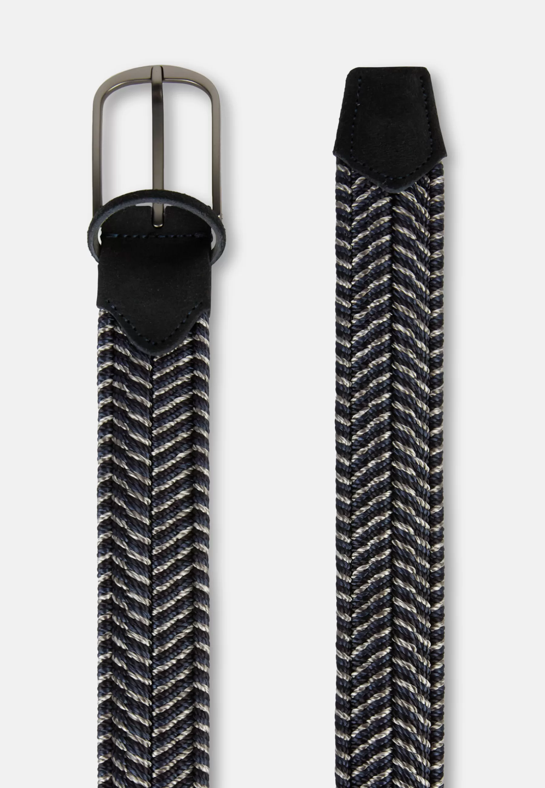 Belts^Boggi Milano Woven Elasticated Belt In Viscose Navy blue