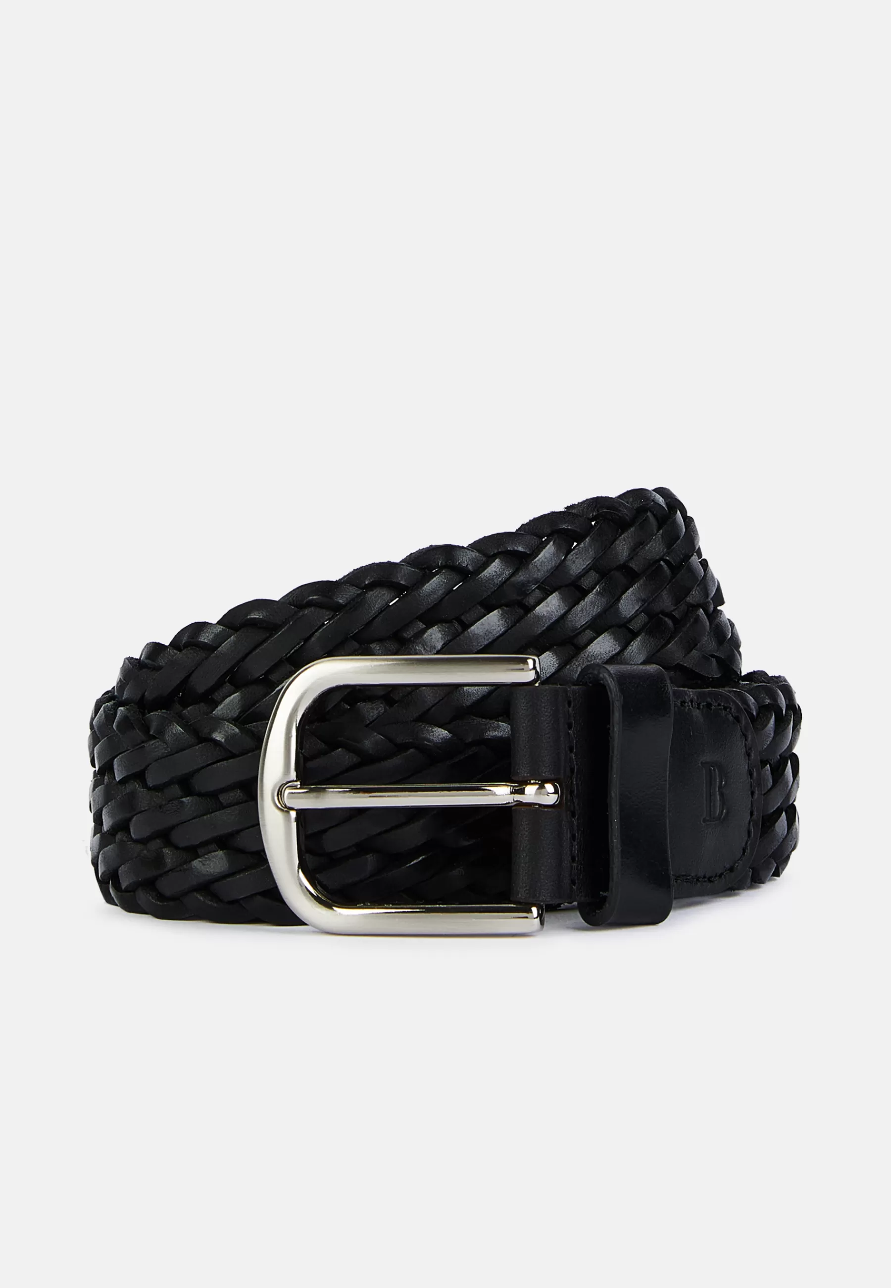 Belts^Boggi Milano Woven Leather Belt Black