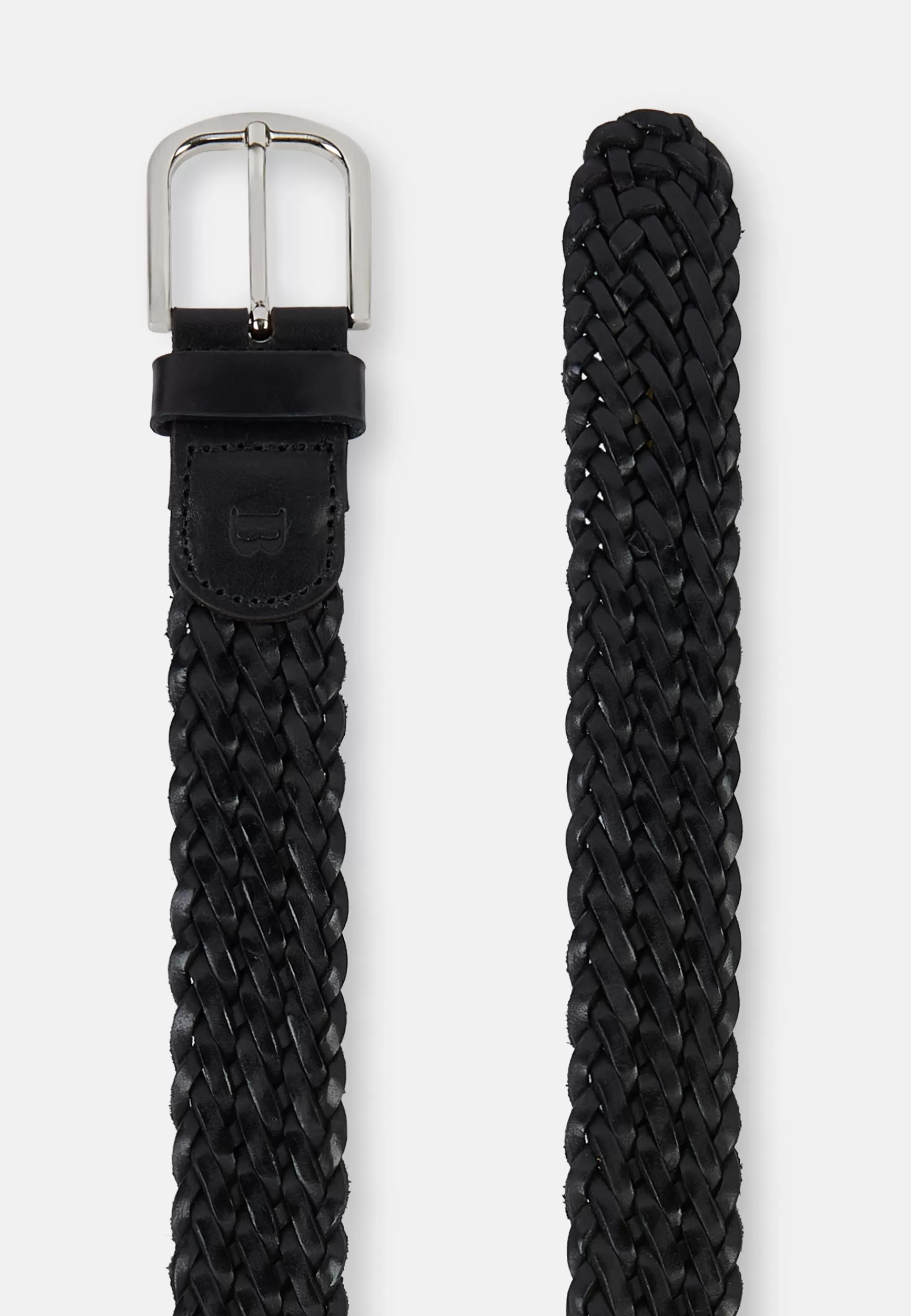 Belts^Boggi Milano Woven Leather Belt Black